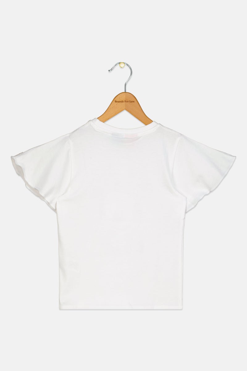 Hamleys Hamley x Disney Toddlers Girl Graphic Print Short Sleeve T-Shirt, White - Image 2